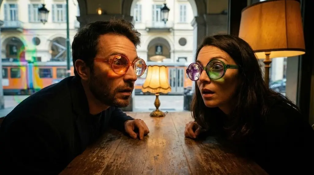 Coppia che riflette sulle trappole mentali e il bias di conferma.